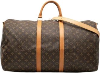 Louis Vuitton Pre-owned Weekend Bags, female, Brown, Size: ONE SIZE Pre-owned Keepall Bandouliere 55