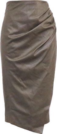 Jason Wu Fauex Leather Pencil Skirt in Green Polyutherane
