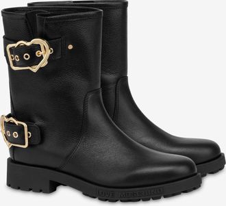 Love Moschino Calf ankle boots - Black