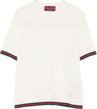 Gucci White Crewneck Top