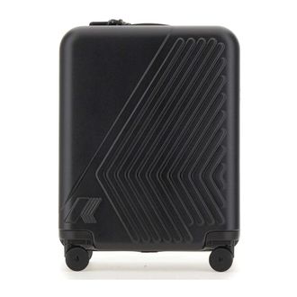 K-Way Eudoxie Logo Suitcase - unisex - K-Way - Cabin Bags - Black - ONE SIZE - Suitcases