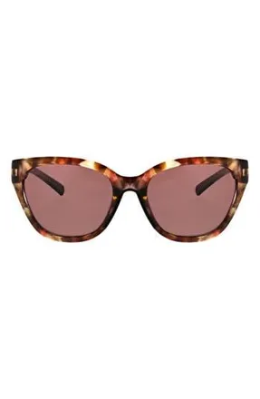 Hurley 55mm Cat Eye Polarized Sunglasses in Lilac Demi at Nordstrom Rack