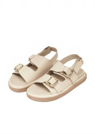 Alohas Womens Harper Leather Sandals In Cream
