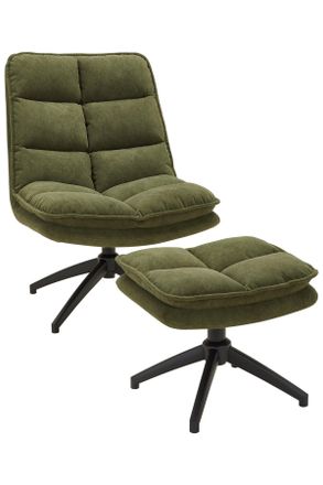 Homin Relaxsesselset, Gr&uuml;n, Metall, Textil, 65x92x81 cm, Relaxfunktion, Wohnzimmer, Sessel, Relaxsessel