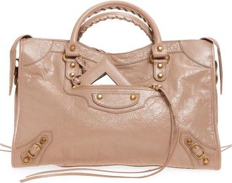 Balenciaga Medium Le City Arena Leather Tote in 5833 Blush at Nordstrom
