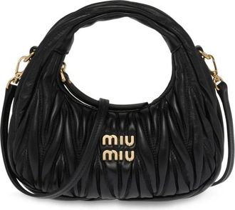 Miu Miu Mini Wander Matelass&eacute; Leather Tote Bag