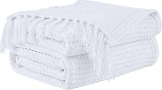 Southshore Fine Linens Ashmore Cotton Luxury Blanket in White at Nordstrom Rack, Size Twin/twin Xl