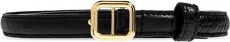 LI&Eacute; STUDIO Georgia Slim Belt - Dames - Riemen - Zwart - 75 CM - Leer - Accessoires