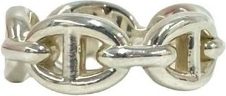 Herm&egrave;s Silver Silver 925 Band Ring (Pre-Owned)