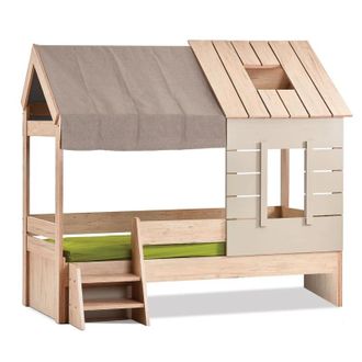 Muemue Cama Infantil Casita Aglomerado Gris 90x200cm