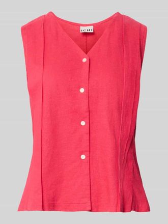Ichi Weste aus Leinen-Viskose-Mix Modell LINNO in Pink, Gr&ouml;&szlig;e 34