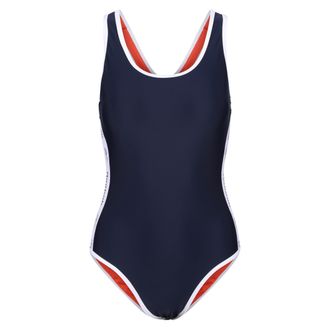 Reebok Badeanzug REEBOK Cora, Damen, Gr. XS, N-Gr, blau (vestor navy), Elasthan, Polyamid, Badeanz&uuml;ge Badeanzug, mit Knitter- und Abriebsfestigkeit, Logo an 