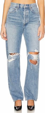 A Gold E Kelly High Rise Relaxed Straight Jeans In Backdrop