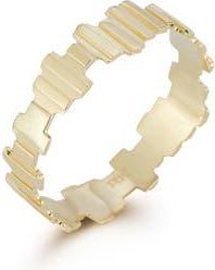Ember Fine Jewelry Rib Band Ring in Gold at Nordstrom Rack, Size 7