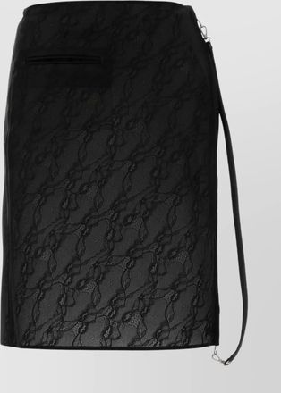 Courr&egrave;ges black fitted skirt