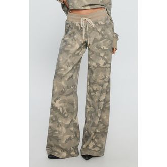 Princess Polly Dodie Wide Leg Camo Pants at Nordstrom, Size 6