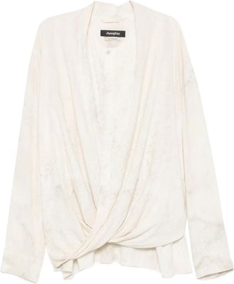 Jiyong Kim draped shirt - Neutrals