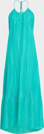 Marie Oliver Zenna Tiered Halter Gown