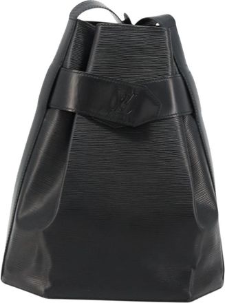 Louis Vuitton Vintage Sac Depaule Epi Leather Black Leather Handbag (Pre-Owned)