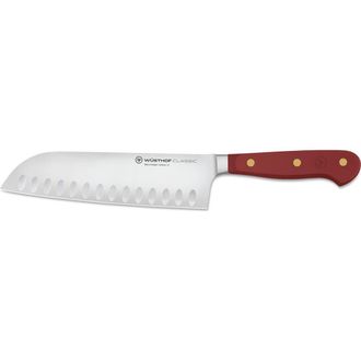 W&uuml;sthof Classic 7-Inch Hollow Edge Santoku in Red Purple at Nordstrom