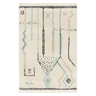 AFK Living Alfombra suave de dise&ntilde;o estilo &eacute;tnico multicolor 160 x 230 cm
