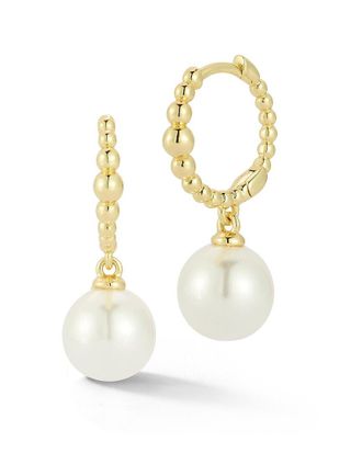 Glaze Jewelry 14K Over Silver 9Mm Pearl Earrings