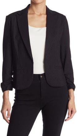 Amanda + Chelsea AMANDA AND CHELSEA Ruche Sleeve Jacket in Black/Grey at Nordstrom Rack, Size X-Small