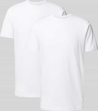 Olymp Level 5 T-Shirt mit geripptem Rundhalsausschnitt im 2er-Pack in Weiss, Gr&ouml;&szlig;e XXL