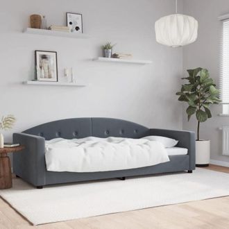 vidaXL Letto da Giorno Grigio Scuro 90x190 cm in Velluto - Vidaxl