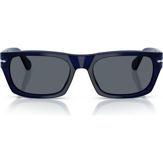 Persol 55mm Rectangular Sunglasses in Cobalto /Blue at Nordstrom