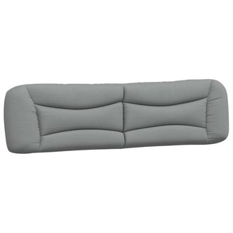 vidaXL Cabecero De Cama Acolchado Tela Gris Claro 200 Cm Vidaxl