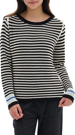 Hatley Pointelle Stripe Sweater in Black at Nordstrom, Size X-Large