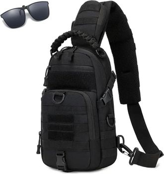 Generic Men Tactical Waterproof Crossbody Bag,Large Capacity Camo Outdoor Chest Pack,Multiple Pockets Fashion Sling Shoulder Pack