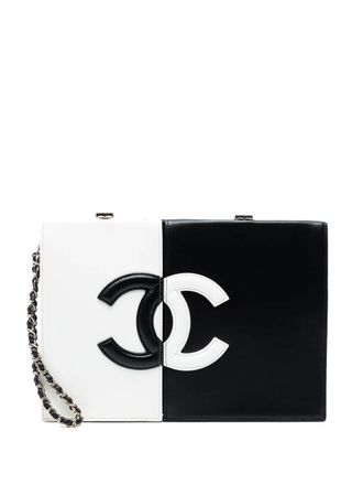 Chanel 2021 CC Lambskin Split with Chain clutch bag - Black