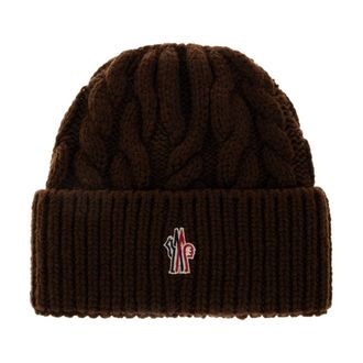 Moncler Grenoble Apr&egrave;s-Ski Muts - Dames - Accessoires - Bruin - Maat: ONE Size Wol