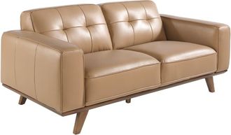 Angel Cerd&aacute; Sof&aacute; 2 plazas tapizado piel arena