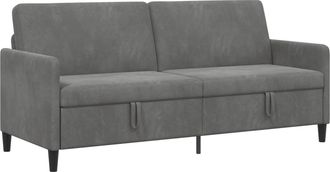 vidaXL Sof&aacute; Con Almacenamiento Gris Oscuro 192 X 78 X 87 Cm Poli&eacute;ster Vidaxl