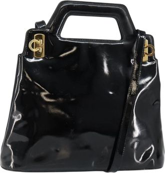 Ferragamo Wanda Handbag Patent Leather Patent_Leather Handbag (Pre-Owned)