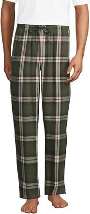Lands End Flannel Pajama Pants in River Stone Green Plaid at Nordstrom, Size Xx-Large