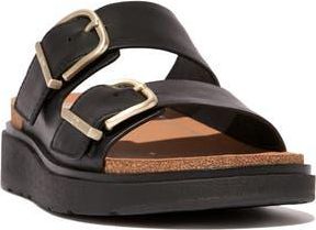 FitFlop Gen-FF Buckle Platform Sandal in Black Leather at Nordstrom Rack, Size 6