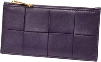Bottega Veneta Pre-owned Card Case - Dames - Vintage Accessoires - Paars - ONE Size - Leer - Vintage