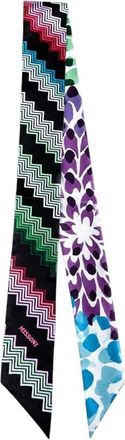 Missoni Black Zigzag Print Bandana Scarf