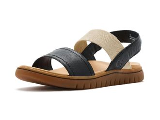 Born Amabel Sandals Womens Black Nero Leather Open Toe Slingback ZOGG3752