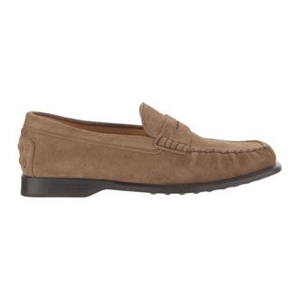 Tod's Suede Loafers - male - Tods - Loafers - Brown - 11 1/2 UK - Shoes
