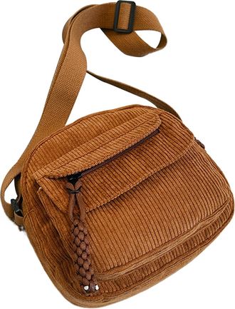Generic Women Casual Corduroy Tote Bags - Ladies Corduroy Satchel Hobo, Shoulder Work Bag Design with Spacious Interior, Fashionable Accessory for Carrying Pe