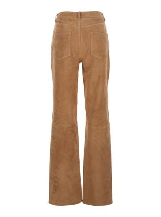 Arma Michela Beige Trousers With Belt Loop In Suede Woman