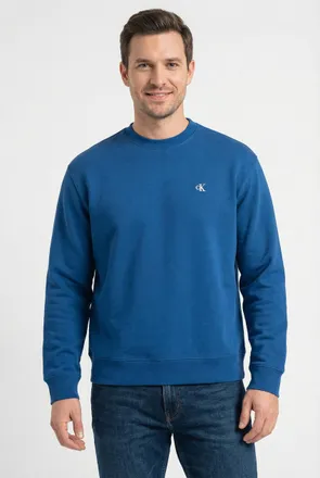 Calvin Klein Jeans Sweatshirt CALVIN KLEIN JEANS, Herren, Gr. XXL, classic blau, Sweatware, Obermaterial: 100% Baumwolle, regular fit normal, Rundhals, eingesetzt B&uuml;ndch
