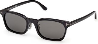 Tom Ford Smoke Rectangular Ladies Sunglasses FT1350-D-N 01A 53