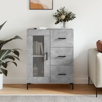 vidaXL Vidaxl - Aparador De Madera De Ingenier&iacute;a Gris Hormig&oacute;n 69,5x34x90 Cm