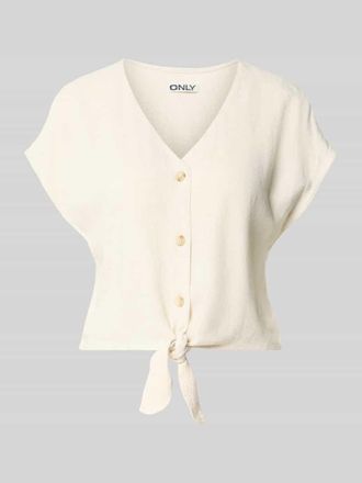 Only Regular Fit Blusentop aus Viskose-Leinen-Mix Modell SIESTA in Ecru, Gr&ouml;&szlig;e XL